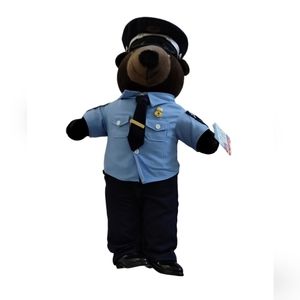 Vintage 1993 J.J.Wind Inc Patriot Bear Teddy Bear Plush US Customs Inspector